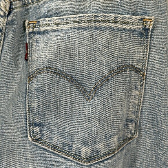 Levis Jeans Womens 27 HIgh Rise Skinny Cotton Stretch Light Wash Pockets Mom - Picture 7 of 11